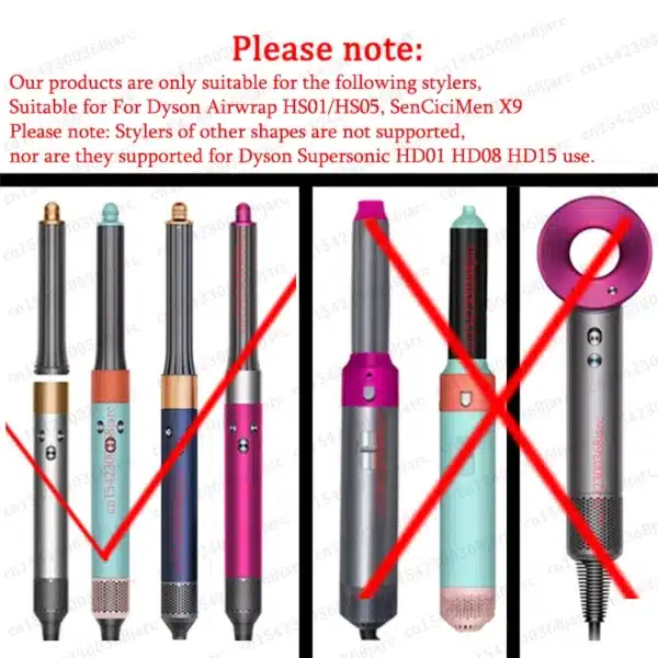 Hair Styler Nozzle For Dyson Airwrap HS01 HS05 Sencicimen X9 Hair Dryer Accessories Multi Hair Curler Hard Soft Smoothing Brush 2