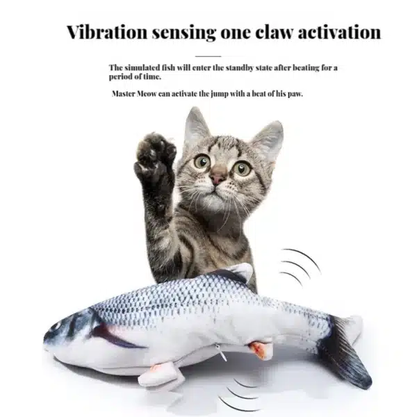 Electric Cat Toy Fish Pet Cat Toys Simulation Fish Swing Kitten Dance Fish Toy Funny Cats Chewing Playing Supplies USB Charging 4