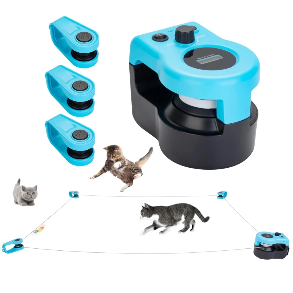 Cat Toys for Indoor Cats Interactive Cat Toy Wheel Exerciser New Cat Treadmill for Indoor Adjustable Speed Simulated Hunting Toy 1