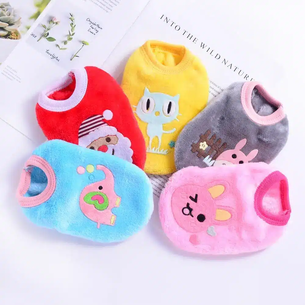 Pet Cat Costume Small Dog Clothes Soft Pet Apparel Cozy Little Puppy Dog Coat for Rabbit Ferret Chihuahua Small Animals Vest 1