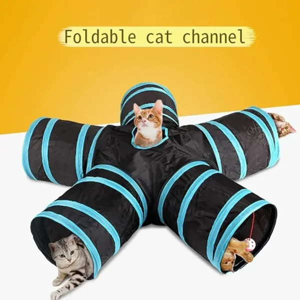 Wear-resistant Cat Play Tunnel Foldable Pet Animal Tunnels with Crinkle Playing Toy for Cats Guinea Pig Rabbits Funny Cat Supply 2