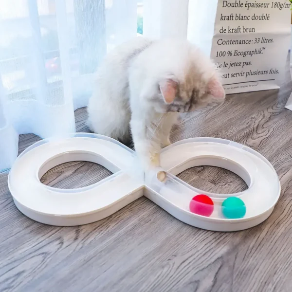 Household Cat Toy Turntable Cat Teasing Set Small Cat Tunnel Sports Stick Supplies Practice Focus Meet Nature Pet  turntable 5