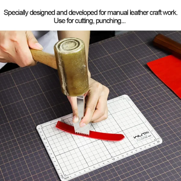WUTA New Fabric Cutting Mat, Leather Cutting Board A1 A2 A3 A4 A5 Professional Self Healing Quality Double-Sided  Craft Tool Set 5