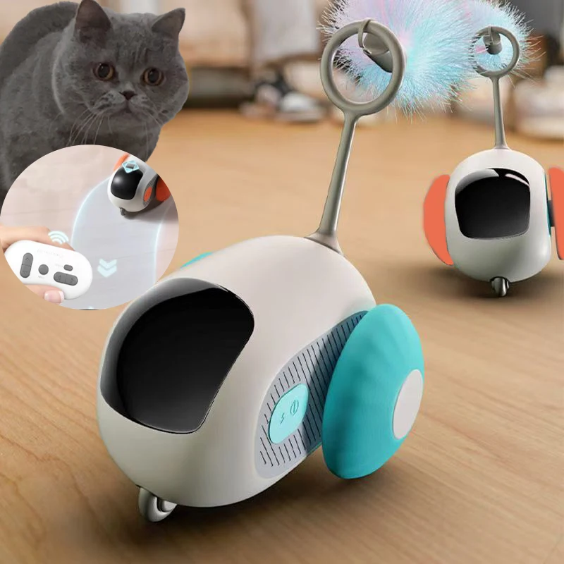 Smart Cat Toy Pet Interactive Remote Control Electric Car Toys Upgraded Version Rechargeable Puppy Training Game Cat Supplies 1