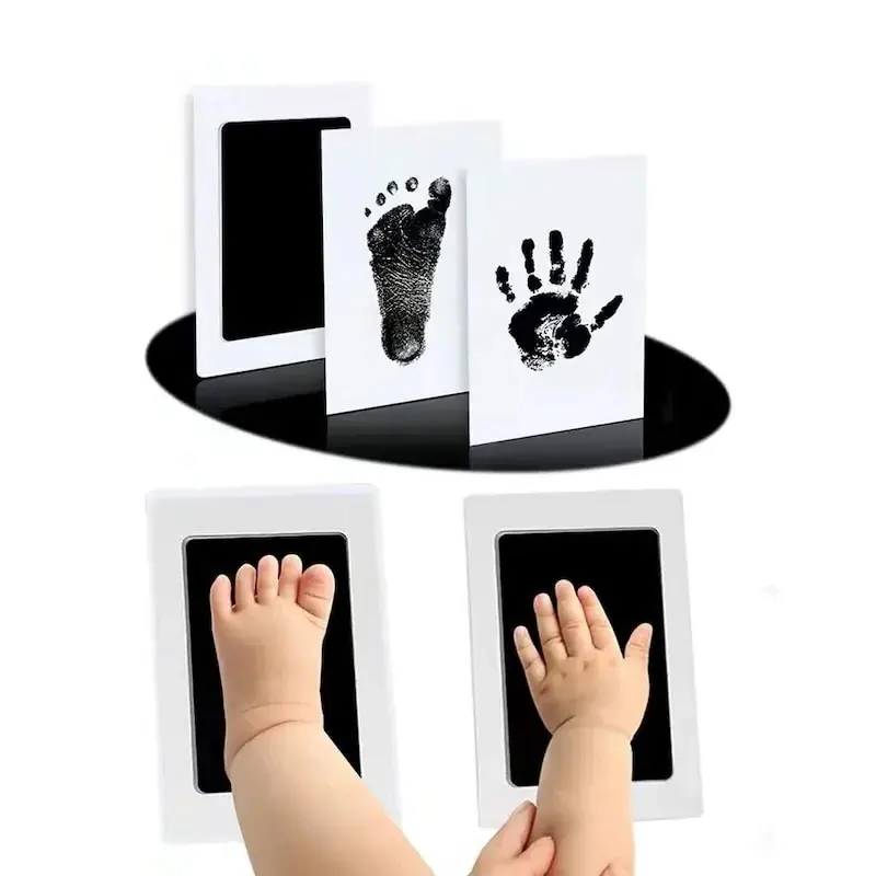 Baby Care Non-Toxic Baby Handprint Footprint Imprint Kit Baby Souvenirs Newborn Footprint Ink Pad for Newborn Baby Gifts 1