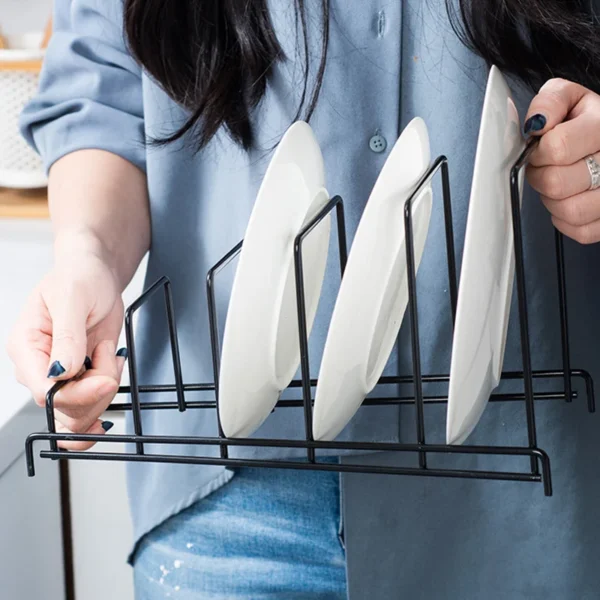 Rack Shelf Stand Multi Layer Space Saving Rustproof Cutting Board Practical Kitchen Organizer Pot Lid Holder Iron Art For Home 4