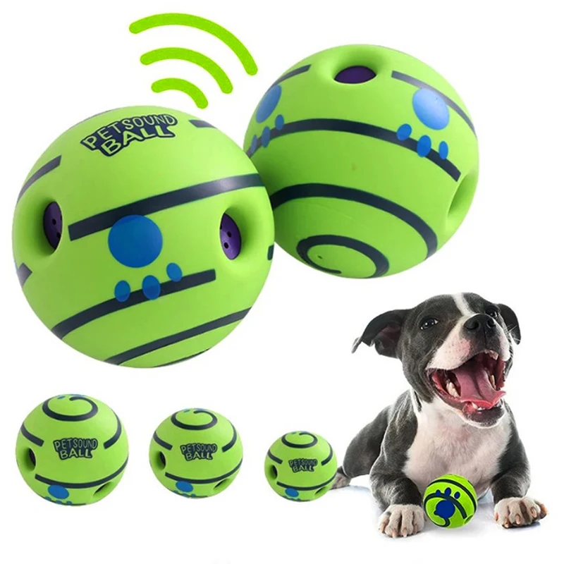 Wobble Wag Giggle Glow Ball Interactive Dog Attention Toy Fun Giggle Sounds Ball When Rolled or Shaken for Pet Dog Fun 1