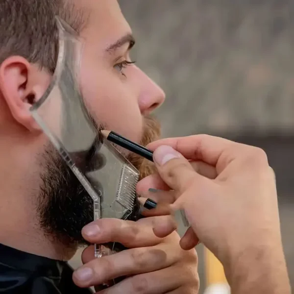 Beard Styling Comb Clear Beard Ruler Men's Care Comb Sideburns Beard Trim Contour Tool 3