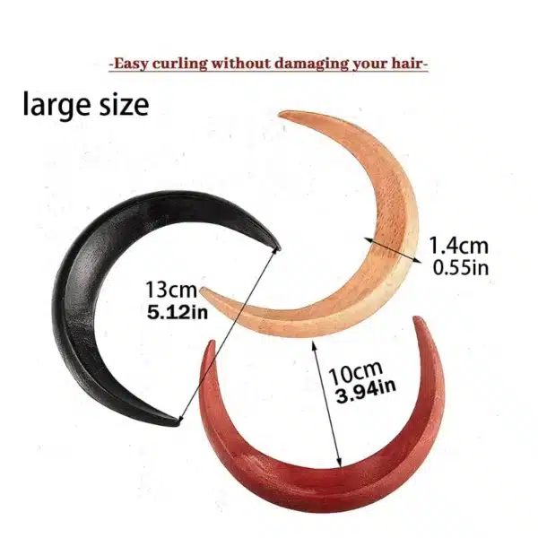 Simple Wood Moon Hair Sticks Hand Carved Wooden Crescent Hair Forks for Women Long Hairpin Comb Styling Fashion Hair Accessories 6