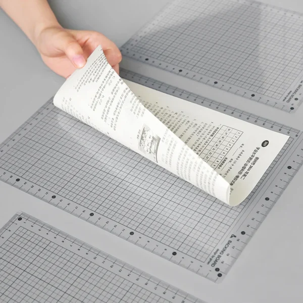Transparent Ruler Board A4 B5  Students Writing Desk Pad PVC Grid Sewing Cutting Mats Drawing Clipboard Measuring Supplies 3