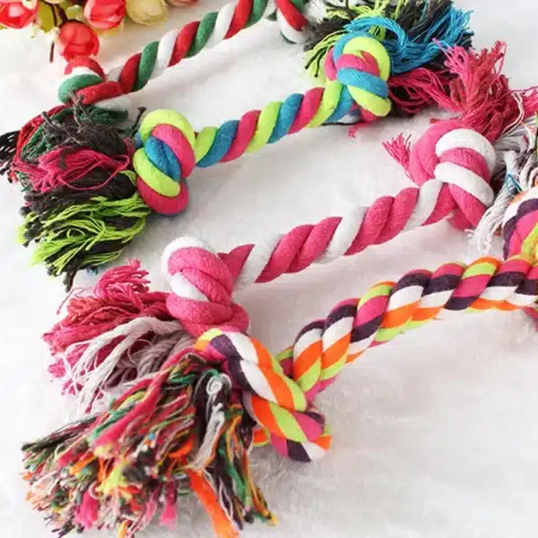 Dog Toy Pet Molar Bite-resistant Cotton Rope Knot for Small Dog Puppy Relieving Stuffy Cleaning Teeth Pet Chew Toys 2