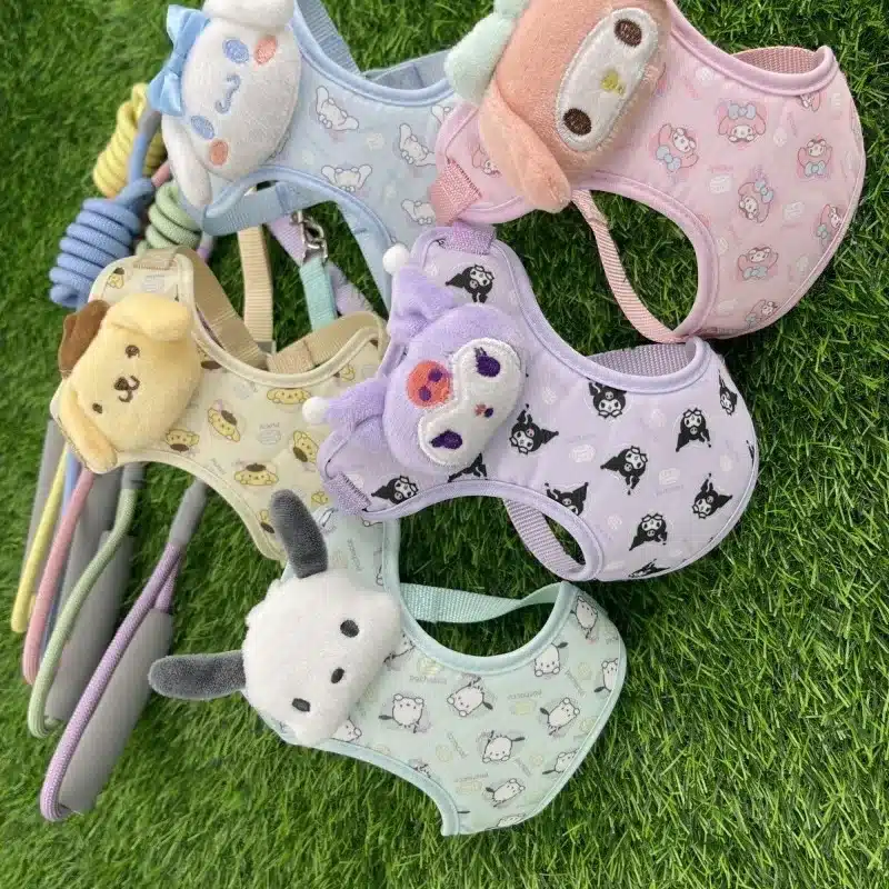 Kawaii Sanrio Hello Kitty Pochacco Dog Leash Pet Harness Cartoon My Melody Dog Leash Cute Adjustable Pet Walking Leash Gift 1