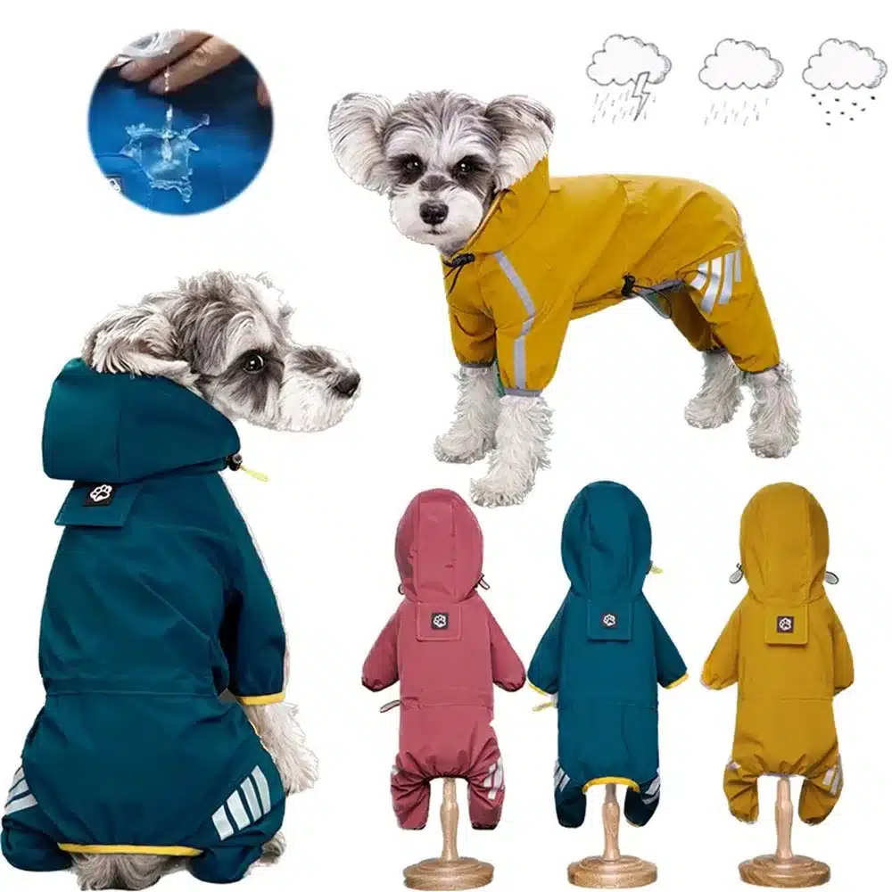 Waterproof Dog Rain Coat Cat Raincoat Outdoor Rainwear Hood Apparel Jumpsuit Puppy Rainy Day Clothes Outdoor Jacket Pet Supplies 1