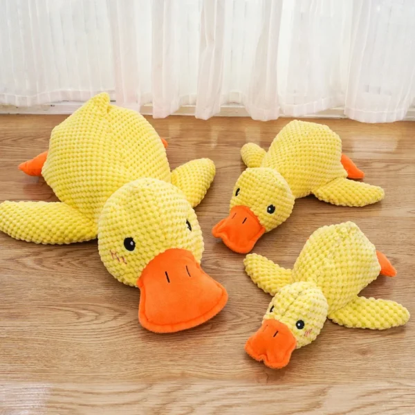 Pet Plush Toy Dog Calming Duck Stuffed Duck Toys Chew Toy Squeaky For Puppy Pet Teeth Cleaning Chew Pillow Toy Pet Supplies 6