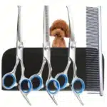 Safe and Precise Professional Pet Grooming Scissors with Round Head - Stainless Steel Dog Hair Shears for Effortless Trimming 1