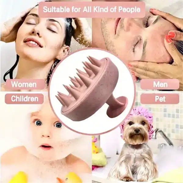 1pc Silicone Shampoo Brush Body Massage Brush Bath Shower Brush Salon Hairdressing Tool Scalp Massage Comb Hair Washing Comb 2