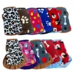 XS-8XL New Pet Clothes Flannel Dog Costume Dog Cold Weather Coats Cat Apparel Soft Flannel Doggie 4-legged Clothes Pet Pajamas 1