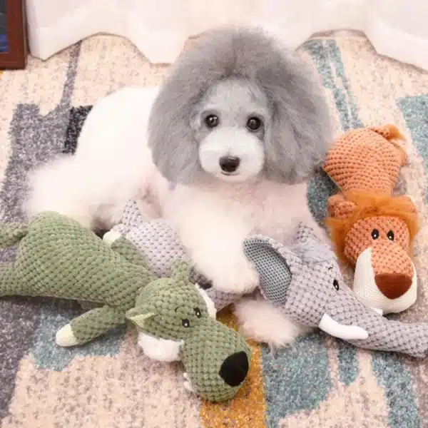Pet Dog Toy For Large Dogs Cute Plush Squeak Stuffed Toys Fleece Durable Chewing Cute Soft Toy Pet Molar Toy Dog Accessories 6