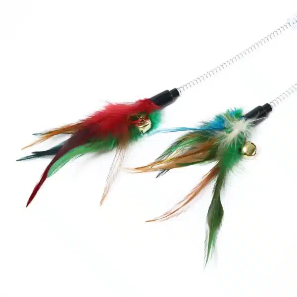 Spring Cat Toy Interactive Suction Cup with Spring Mouse Feather Pet Toy Random Color Cat Accessories 4