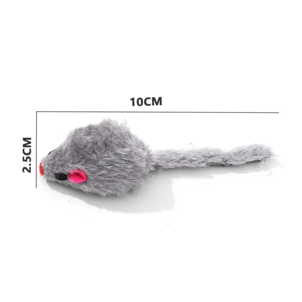 24pcs/pack Pet Cat Mouse Toys Simulation Plush Mouse Toys for Cat Interactive Game Playing Kitten Pet Supplies Random Color 6