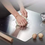 L-shaped folding chopping board stainless steel double-sided chopping board kitchen household fruit cutting and kneading panel 1