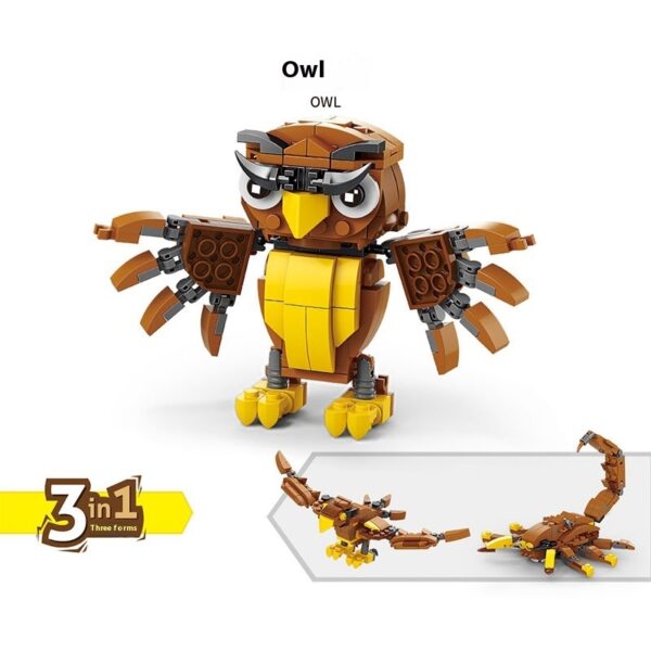 Three-in-one Animal Series Assembled Children's Building Blocks Toys - Image 2