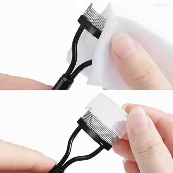 1 Pcs Black Foldable Eyelash Brush Comb Beauty Makeup Lash Separator Stainless Steel Eyelash Curler Mascara Curl Cosmetic Tool 5