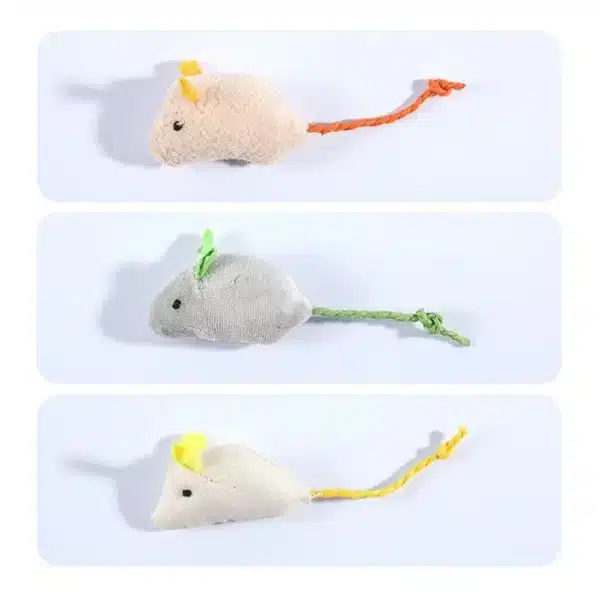 1pc Pet Toy Cats Toys Fun Plush MouseCat Interaction Toy For Kitten Colorful Durable Cute Plush False Mouse Pet Cat Accessories 4