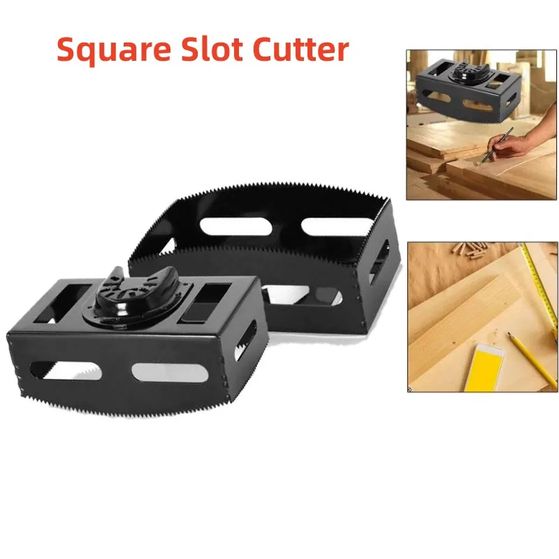 Universal Treasure Square Slot Cutter Woodworking Square Hole Saw Blade  Wall Panel Aluminum Plastic Gypsum Board Hole Cutting 1