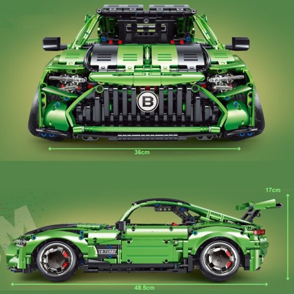 Lie-down Sports Car Assembled Model Building Blocks Toys - Image 2