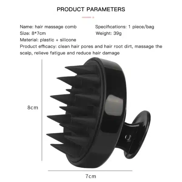 Silicone Scalp Massage Comb - Soft Hair Washing Brush for Growth, Shampoo & Shower, Gentle Scalp Massager for Hair Care 6
