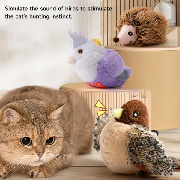 Flapping Bird Cat Toy, Interactive Flappy Bird Cat Toy Bird Toy for Cats, Simulated Chirping Bird Cat Toy, Interactive Cat Toy 6