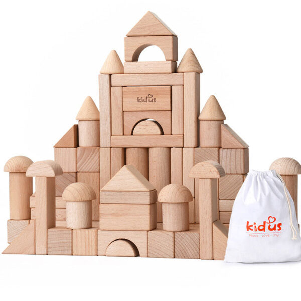 KIDUS 80 beech wooden building blocks - Image 4