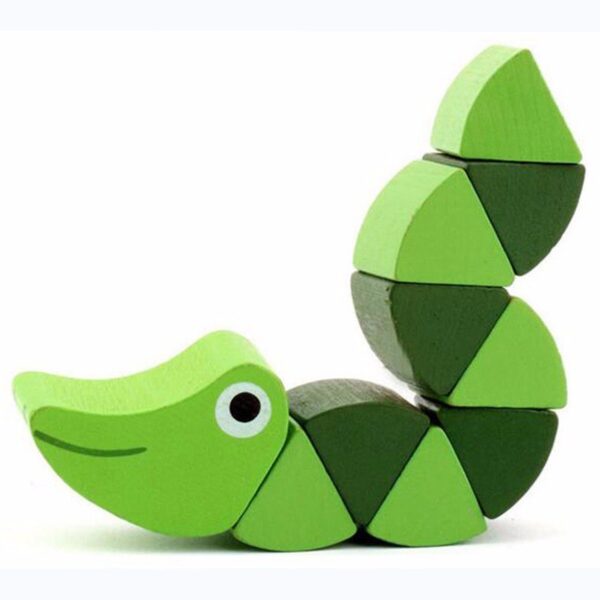 Wooden toy puzzle animal doll toy - Image 3