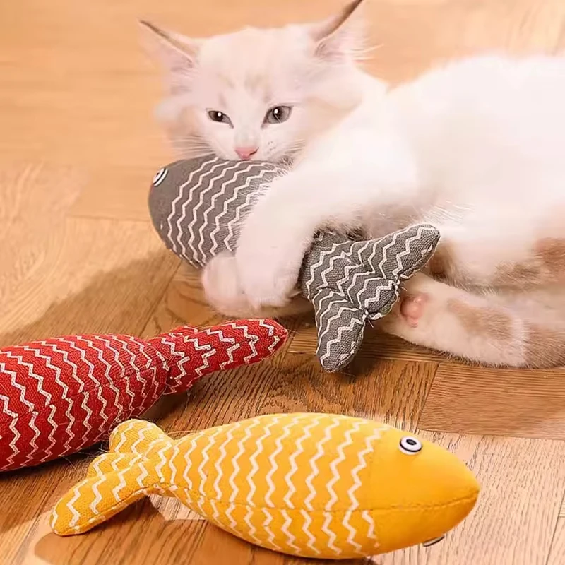 Cat Fish Toy Cat Scratcher Catnip Toy Interactive Simulation Fish Cat Mint Fidget Toys Stuffed Playing Toy For Cat Kitten 1