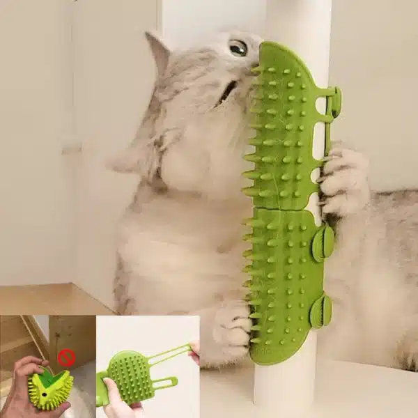 Pet Cat Hair Removal Massage Comb Cats Scratching Rubbing Brush kitten Grooming Self Cleaning Wall Corner Cat Scratcher Combs 1