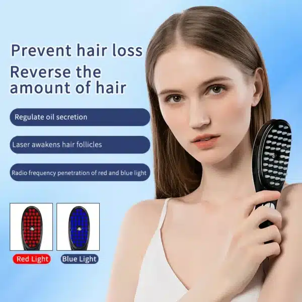 Electric Spray Massage Comb Hair Growth Vibration Head Massager Brush LED Anti Hair Loss Scalp Liquid Medicine Atomizing Comb 3