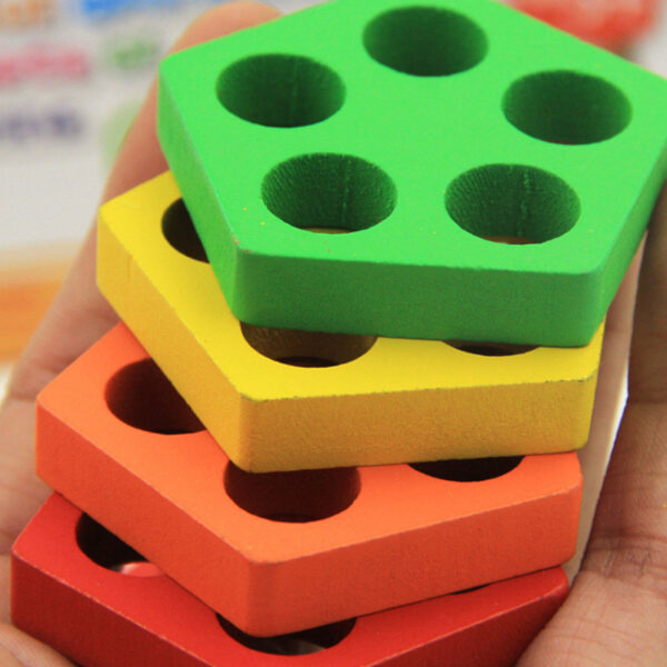 Baby Geometric Intelligence Board Shape Matching Building Block Toy - Image 5