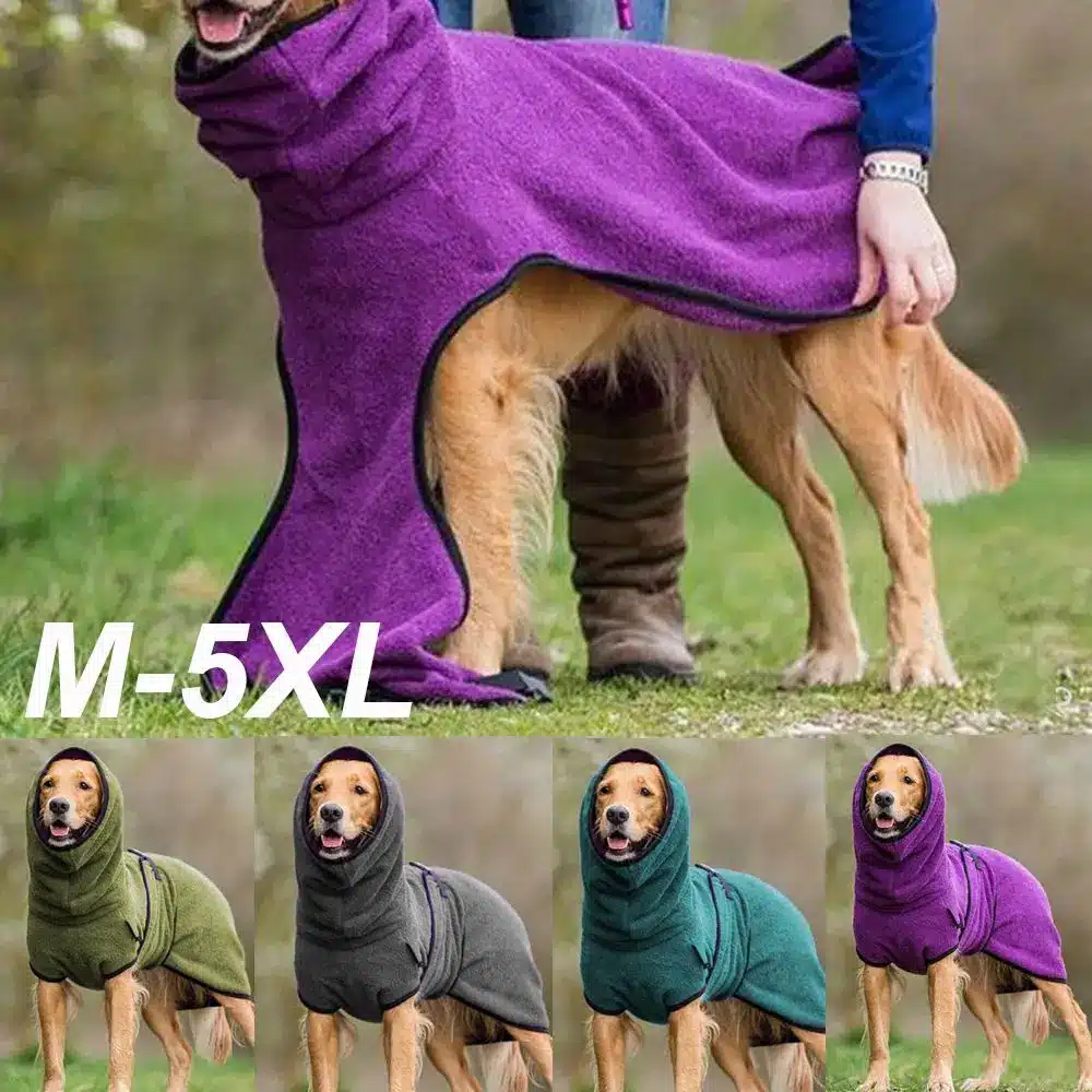 Winter Clothes Towelling Greyhound Costumes Pitbull Hoodies Jacket Dog Warm Apparel Pet Sleepwear Coat Harness Vest 1