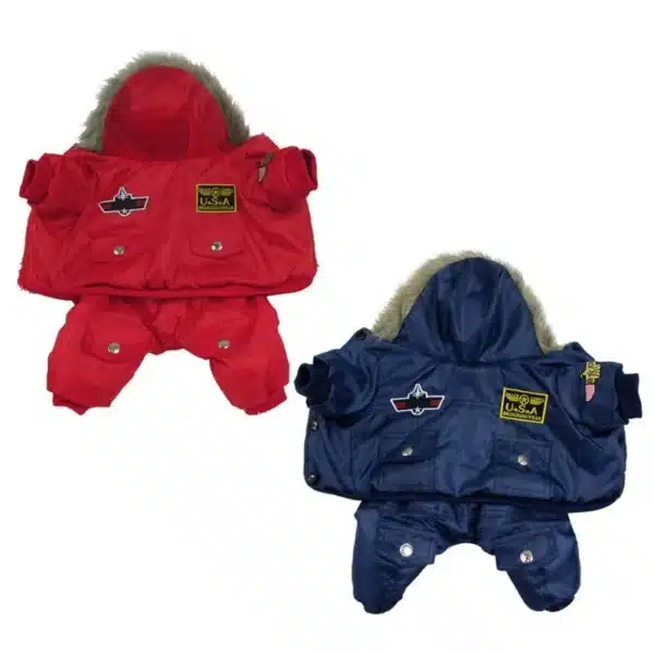 Warm Dog Coat Jacket Four Legs Jumpsuit Pants Apparel Winter Waterproof Pet Dog Clothes Fashion for Chihuahua Yorkie 2