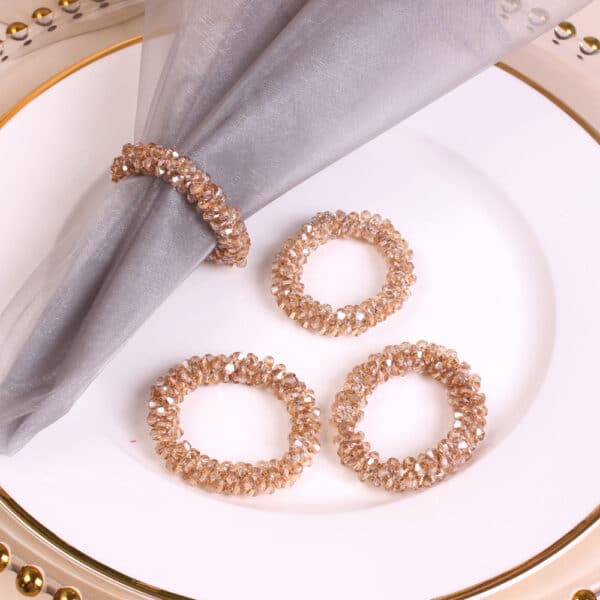 Creative Color Crystal String Beads Napkin Ring - Image 6