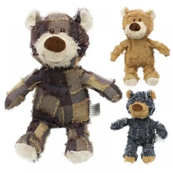 Pet Teddy Bear Soundmaking Toy Plush Interactive Dog Toys Grinding Cleaning Teeth Anti Bite Abreact Plaything Bear Pets Supplies 2