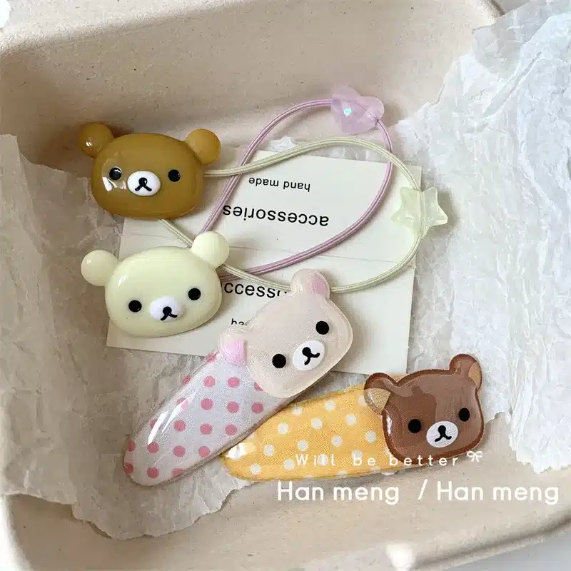 Cartoon Rilakkuma Hair Accessories Headband Rubber Band Girl's Bangs Edge Clip Bb Clip Diy Modeling and Decoration of Pet Dolls 1