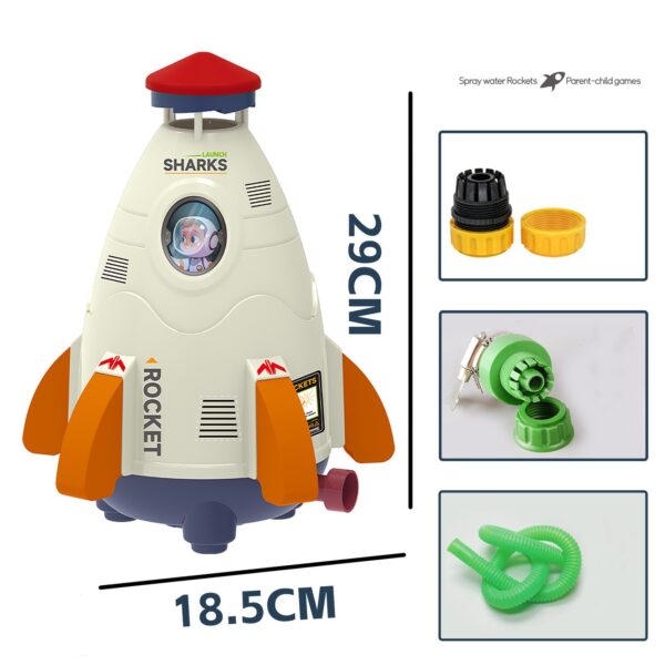 Kids Space Rocket Sprinkler Spinner - Image 7
