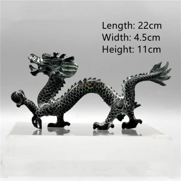 Antique Bronze Dragon Catch Beads Classical Artwork Qinglong Copper Dragon - Image 3