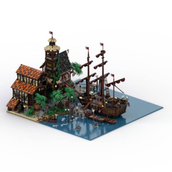 Modular Building Toys For Pirate Town Ship Port Terminal Building - Image 2