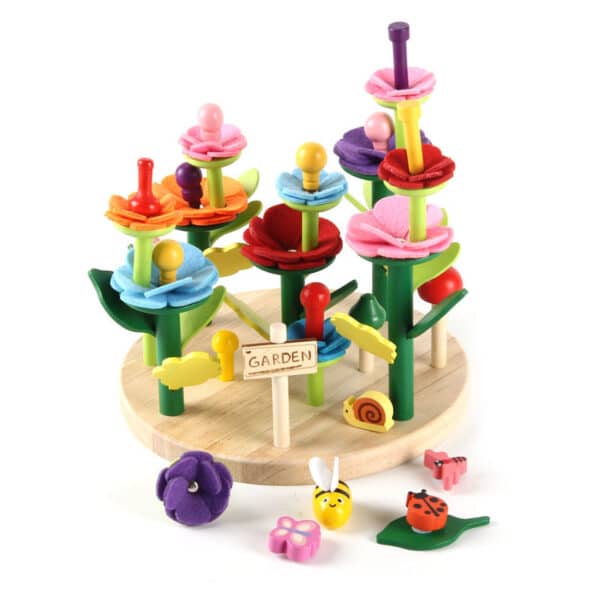 Wooden Children's Inserting Garden Assembled Building Block Toys - Image 4