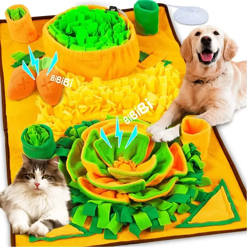 Large Snuffle Mat for Dogs Pet Interactive Training and Stress Relief Sniff  Feeding Mat Slow Feeder Dog Treat Mat Dog Toys 1