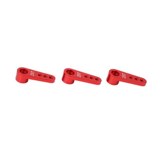 3pcs RC Aluminum 25T Servo Horns Metal Steering Arm for 1/8 1/10 RC Car Upgrade PartsRed - Image 7