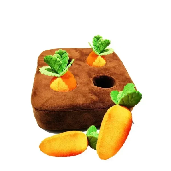 Dog Toys Snuffle Mat for Pet Plush Carrot Toy Mat Innovative Plush Vegetable Field Pull Radish Plush Carrot Dog Interactive Toys 4